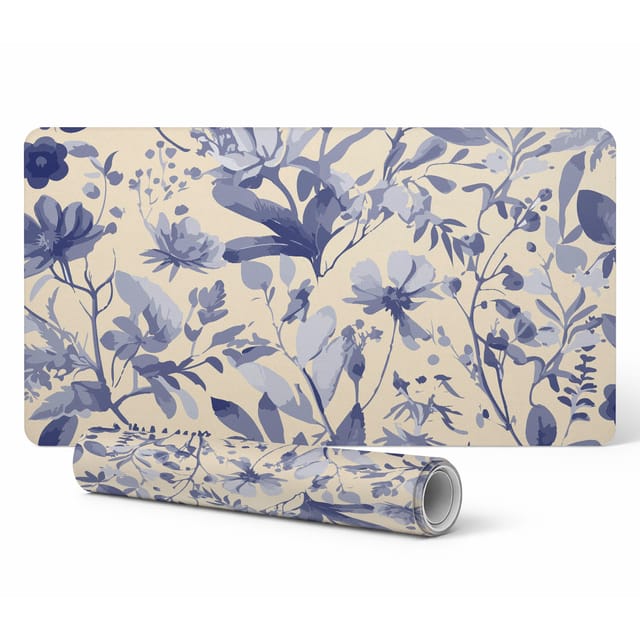 Strapazierfähige, Rutschfeste Schreibtischunterlage Mit Retro-blumenmuster, 100 X 50 Cm