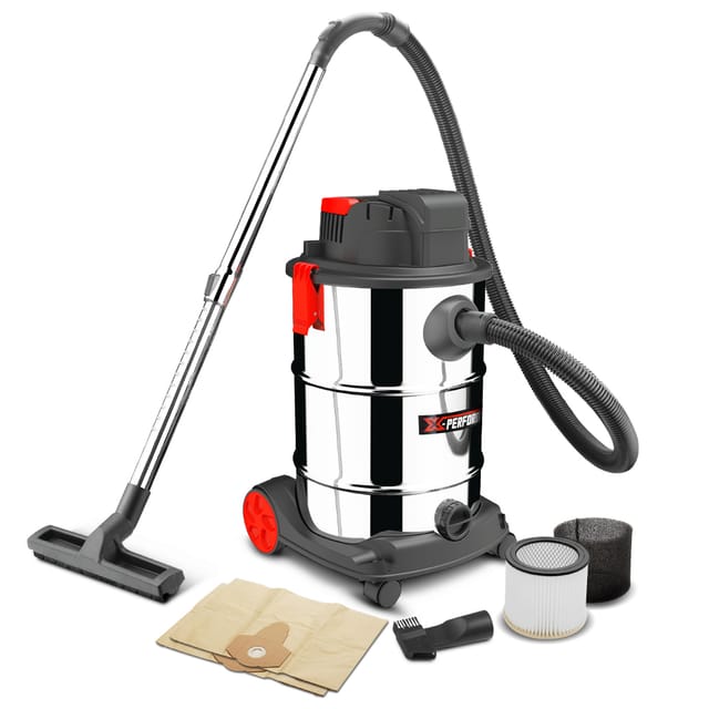 Wasser- Und Staubsauger Wiederaufladbar 20v Mit Induktionsmotor - 30l Edelstahl, Ohne Akku - X Performer