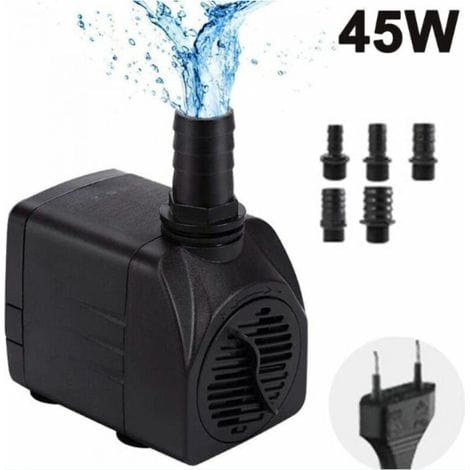 Verstellbare 45-w-tauchpumpe – Maximale Fördermenge 2500 L/h – Förderhöhe 2,5 M – Extrem Leise Mit 5 Düsen