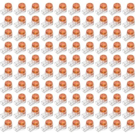Packung Mit 100 Wasserdichten Scotchlok Uy-steckverbindern – 2 Anschlüsse Für Kabel Von 0,4 Bis 0,7 Mm² – Gefüllt Mit Dichtungsgel Für Den Außenbereich – 100 Stück