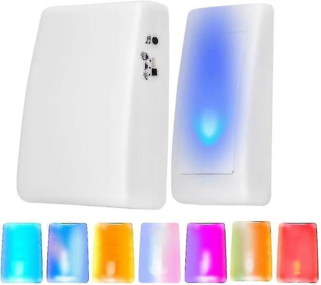 Diese Drahtlose Türklingel Wurde Speziell Für Gehörlose/hörbeeinträchtigte Senioren Entwickelt Und Verfügt Über Eine 7-farbige Taschenlampe, 3 Modi Und 16 Einstellbare Lautstärkestufen.