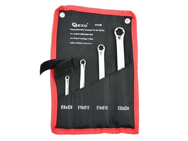 Polierte Torx-ringschlüssel, 4 Stück, E6-e24 (40)