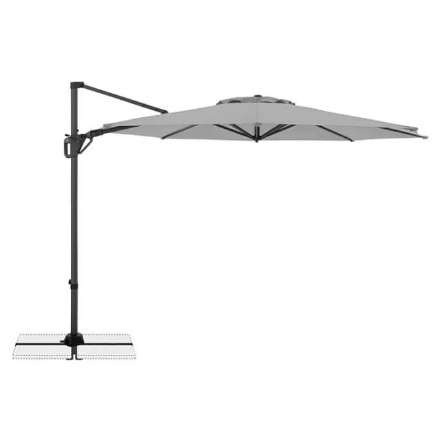 Doppler Ampelschirm rund Life (Hellgrau, Durchmesser Bespannung: 310 cm)