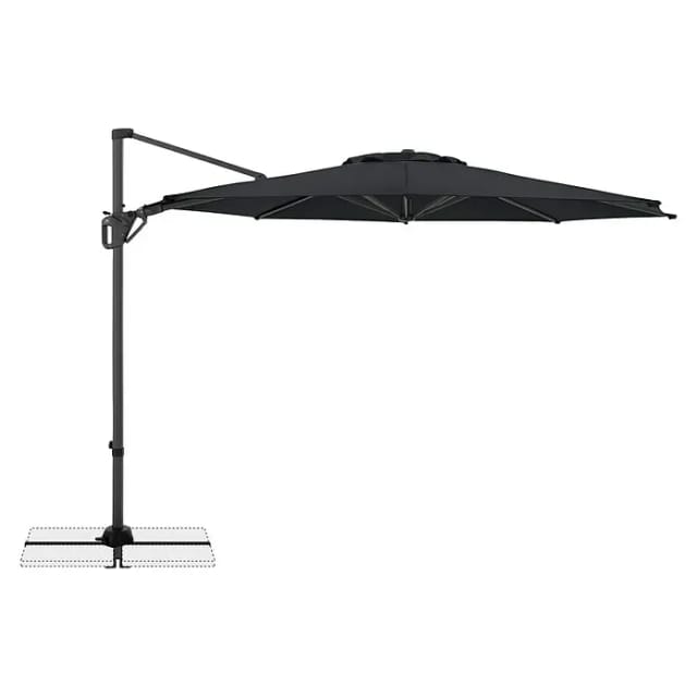 Doppler Ampelschirm rund Life (Anthrazit, Durchmesser Bespannung: 310 cm)