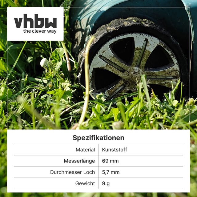 10 Messer Klingen für Gardena Comfort-Cut Li18/23R 9825 Rasentrimmer rot