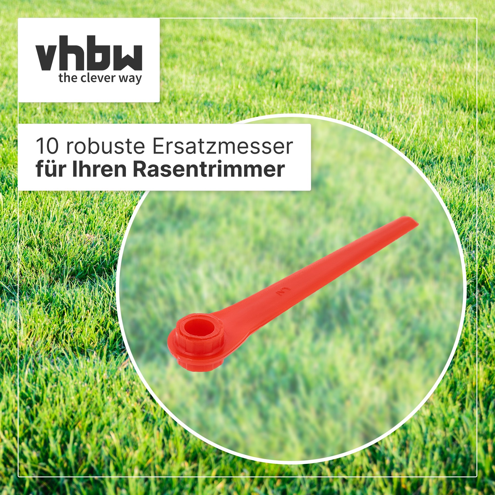 10 Messer Klingen für Gardena Comfort-Cut Li18/23R 9825 Rasentrimmer rot Bild 6