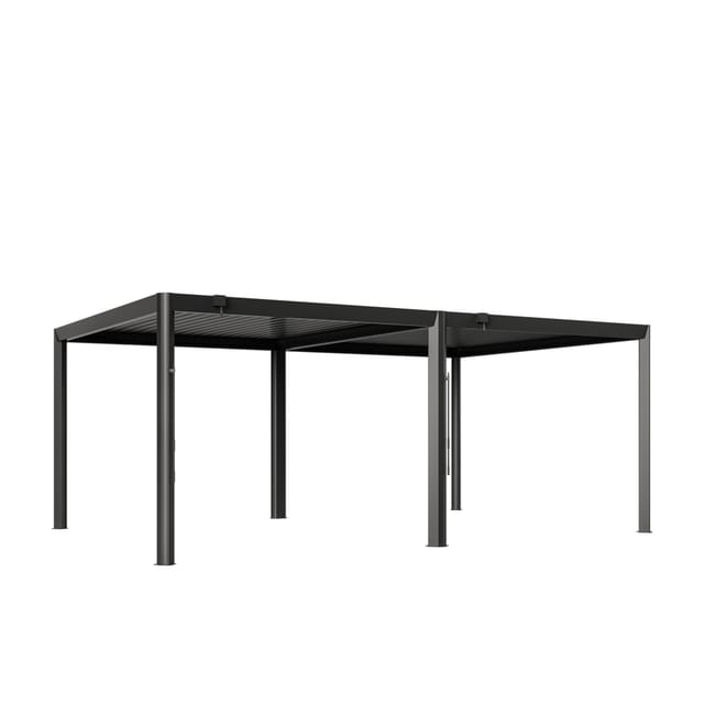 GFP Pergola Luma Deluxe Terrassenüberdachung aus Aluminium mit Lamellendach 4x6 m
