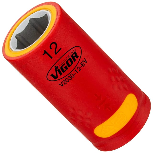 Vigor Steckschlüsseleinsatz, Ev, 3/8 (10 Mm) Vierkant Hohl, Außen Sechskant Profil, Sw 12 Mm