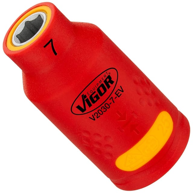 Vigor Steckschlüsseleinsatz, Ev, 3/8 (10 Mm) Vierkant Hohl, Außen Sechskant Profil, Sw 7 Mm
