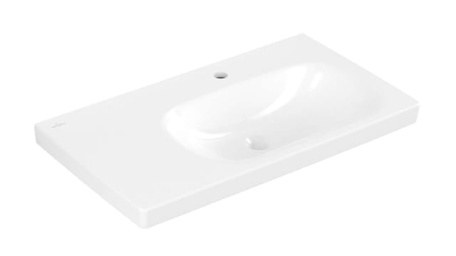 Villeroy & Boch Skyla - Waschbecken 80 X 46 Cm, Ohne Überlauf, Mit Hahnloch, Alpinweiß 5a52r201