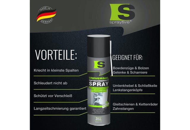 Spraytive 2x 500ml Universal Haftschmierfett-spray – Schmierfett & Kriechöl Für Auto, Gelenke & Lager