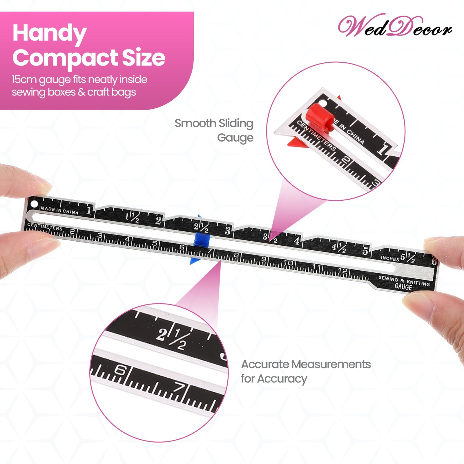 Nähen & Stricken Lineal Mit Gleitend Messgerät - Präzise Maßband Of Säume & Bild 9