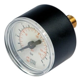 Riegler Manometer Metal Work, G 1/4 hinten, 0-12 bar, Ø63