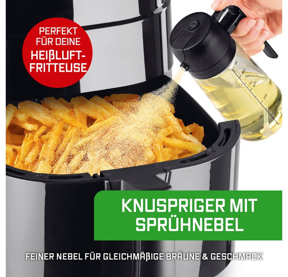 GOURMETmaxx Ölsprühflasche 470ml schwarz Bild 2