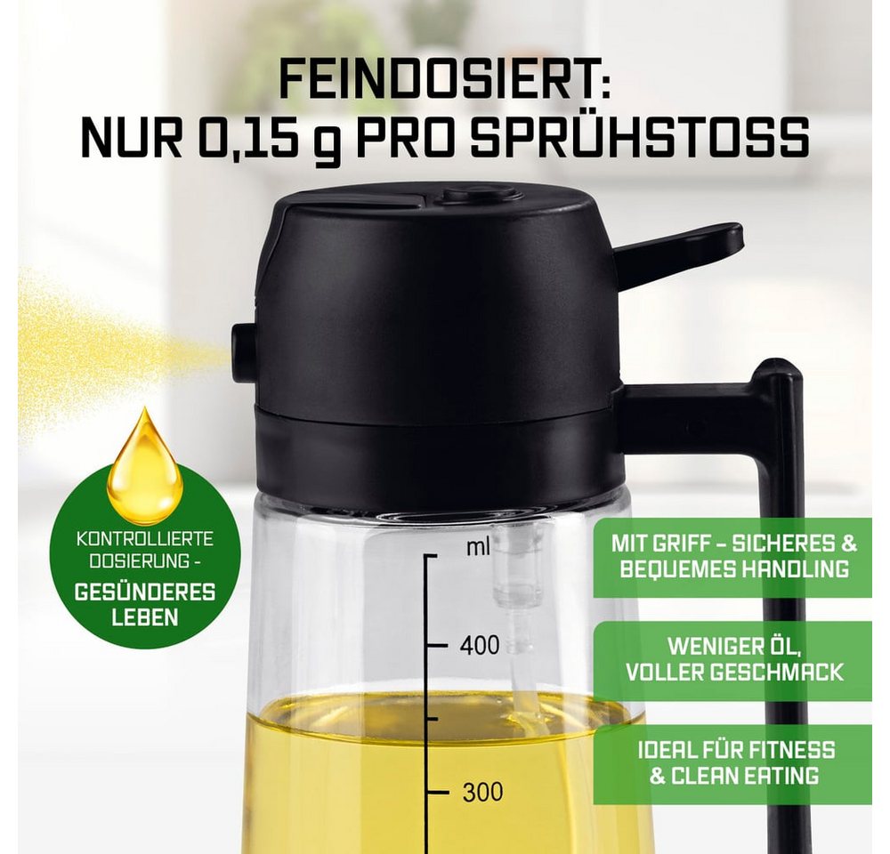 GOURMETmaxx Ölsprühflasche 470ml schwarz Bild 5