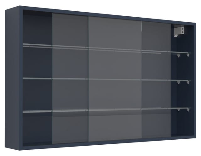 VCM Glasvitrine hängend Vitrine Glas Maße: H. 60 x B. 100 x T. 15 cm Hängevitrine Glas Modern und platzsparend Glas Vitrinenschrank - Drivalo XL