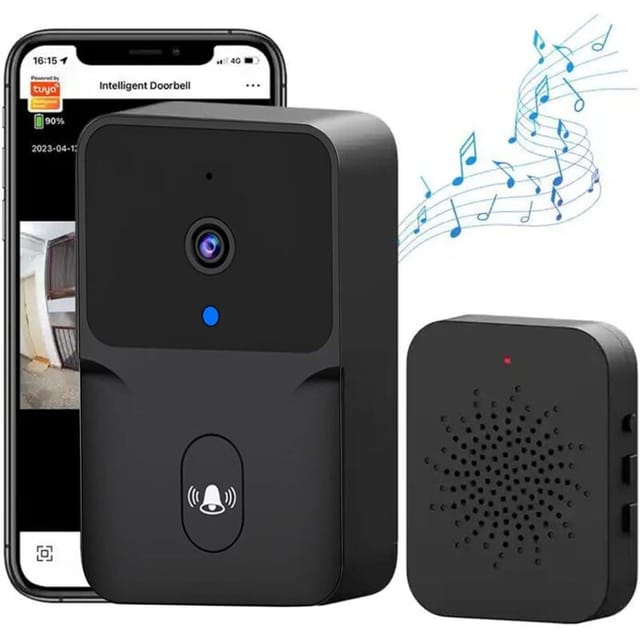 Kabellose Video-türklingel Mit Kamera – Hd-nachtsicht – Videoanrufe – Einfache, Kabellose Installation – Cloud-bildspeicherung