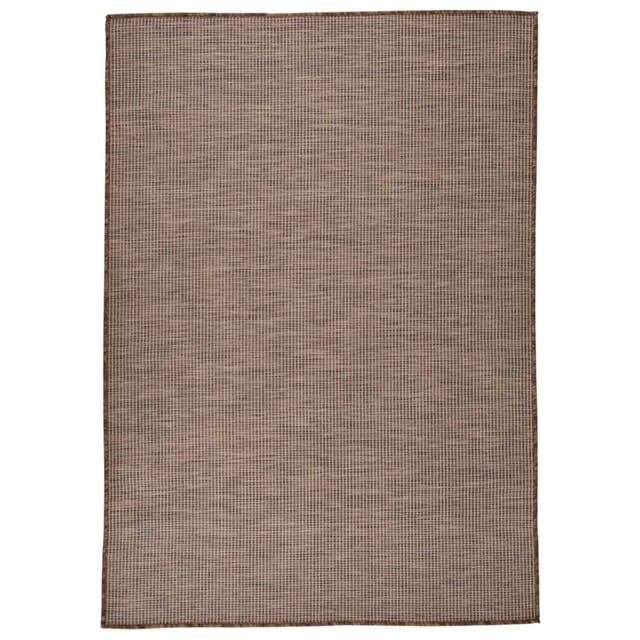 vidaXL Outdoorteppich Flachgewebe 160x230 Cm Braun 1123960