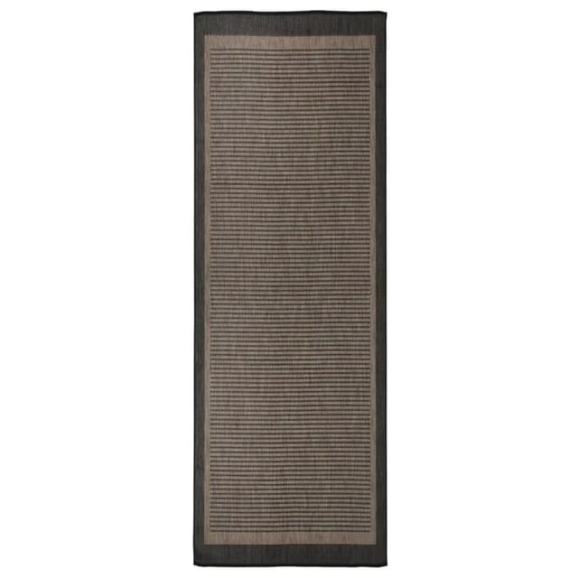 vidaXL Outdoorteppich Flachgewebe 80x250 Cm Dunkelbraun 1124012