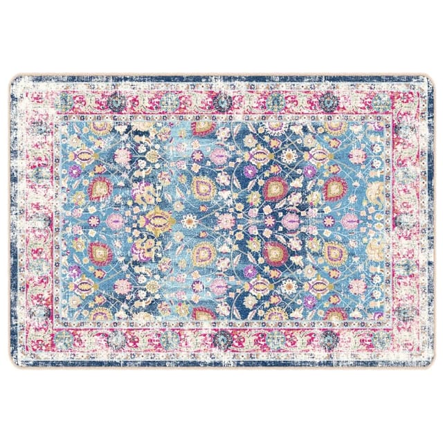 vidaXL Teppich Waschbar Mehrfarbig 160x230 Cm Rutschfest 1928469