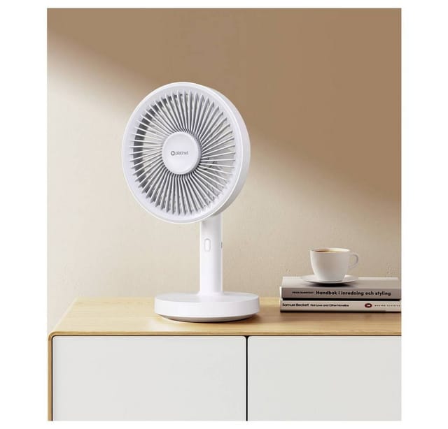 Platinet Tischventilator PRDF0576, Akku Tischventilator mit USB-C und 3 Stufen