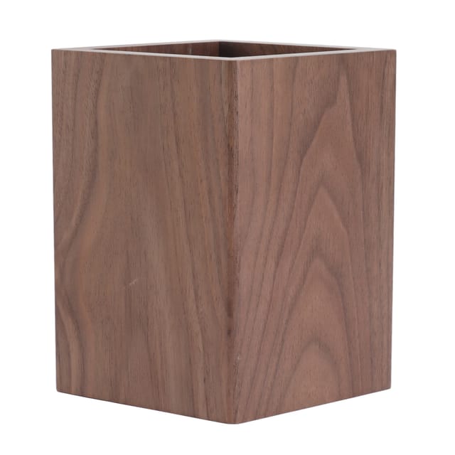 Quadratischer Küchenutensilienbehälter Aus Holz, Stabil Und Mit Großem Fassungsvermögen, Mit Nivelliersystem, Ideal Für Küche, Wohnzimmer Oder Büro (4,3 X 3,1 X 3,1 Zoll).