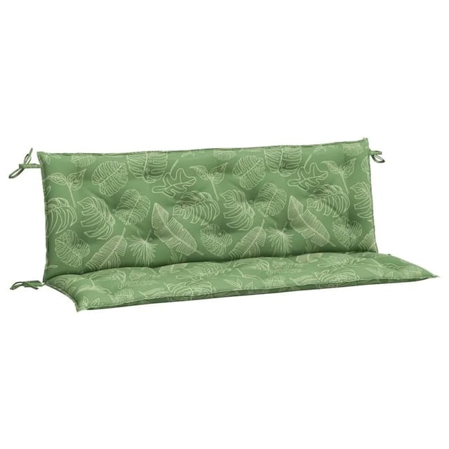 Vidaxl Gartenbank-auflagen 2 Stk. Blattmuster 150x50x7 Cm Stoff