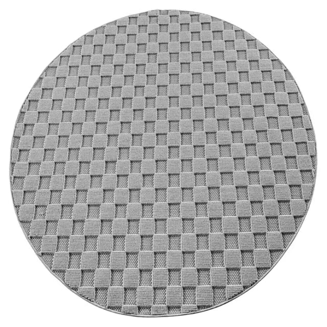 Flachgewebeteppich Helix 2203 (Silber, Durchmesser: 80 cm, 100 % Polyester)
