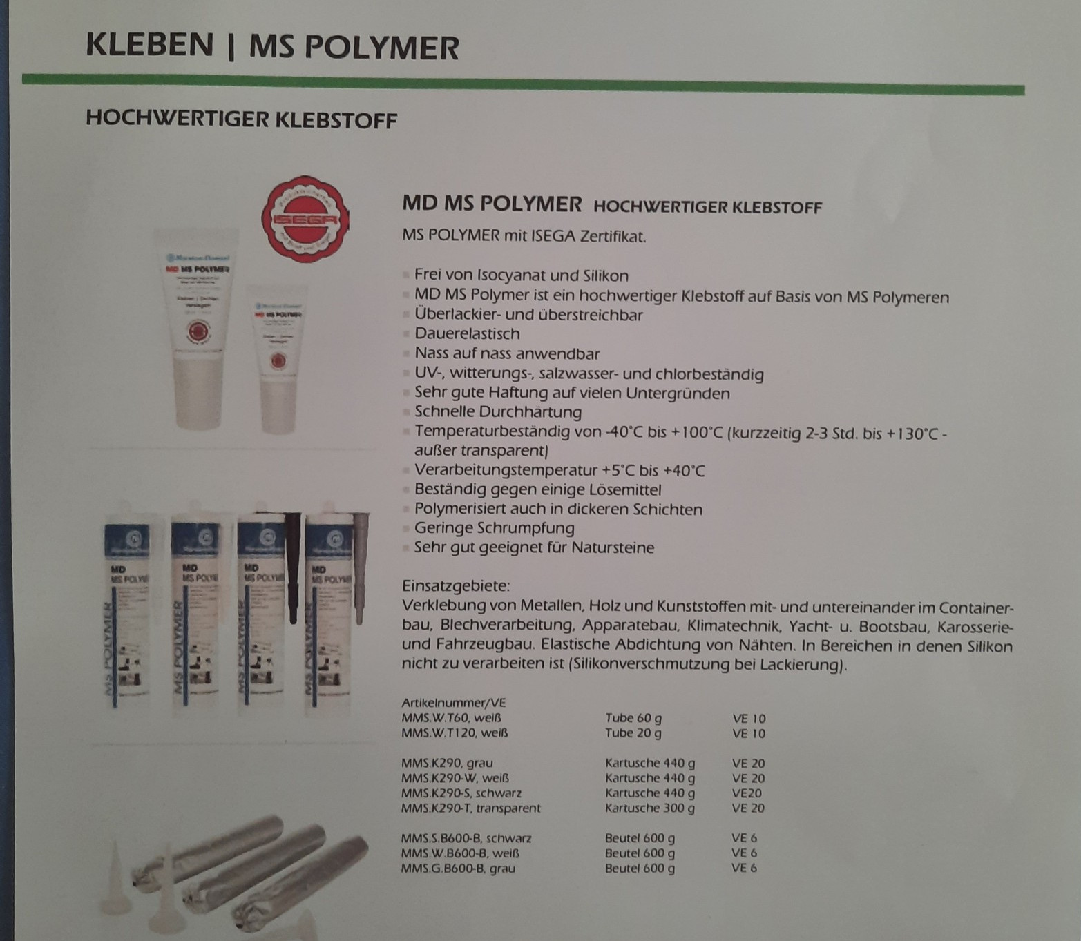 MD-MS Polymerkleber, Hochwertiger Kleber Bild 8
