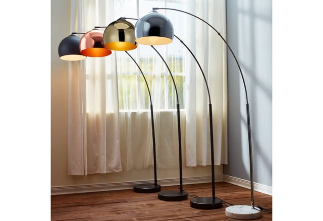 Teamson Home Arquer Bogenlampe Chrom Silber für Stilvolle Räume