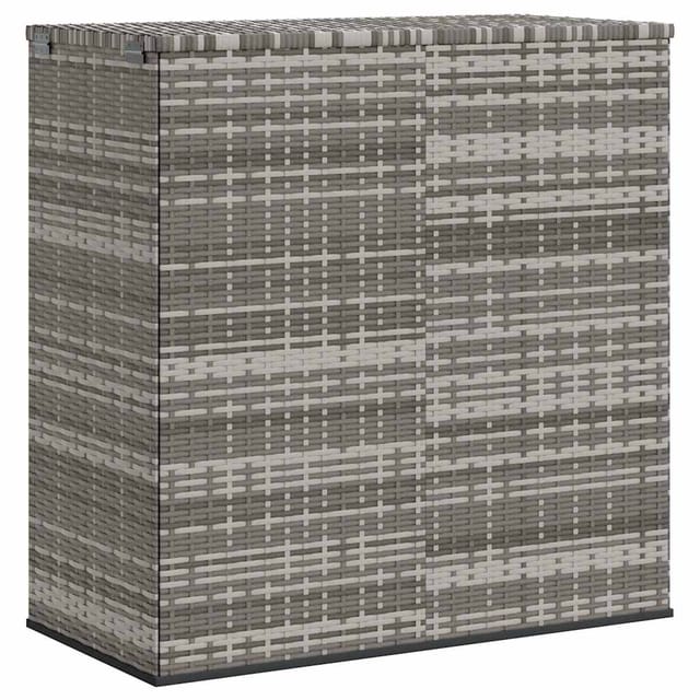 vidaXL Garten-Kissenbox PE Rattan 100x49x103,5 cm Grau