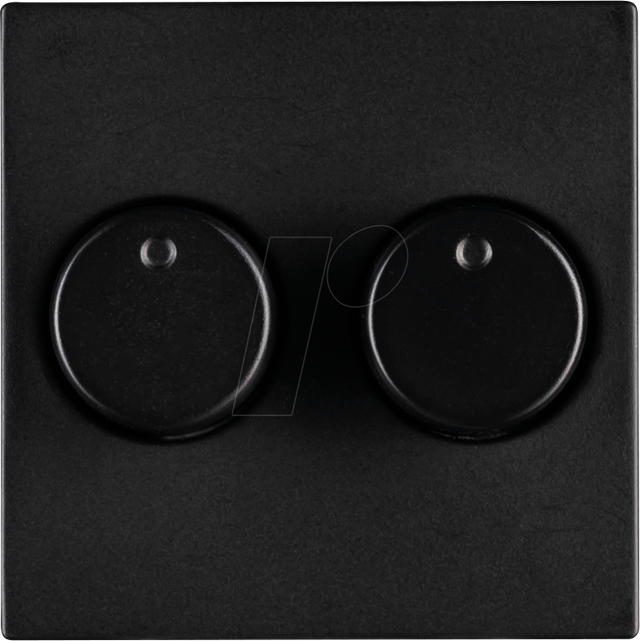 ION 20300416 - Zentralplatte Dimmerknopf Duo V1/J1 Matt Schwarz