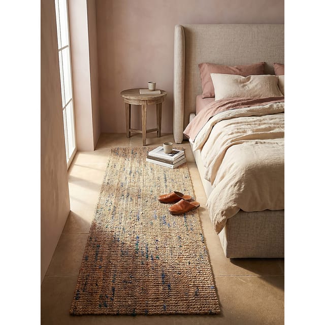 Läufer Boho Natur-Blau 60 x 230 cm - ERME Kadima Design