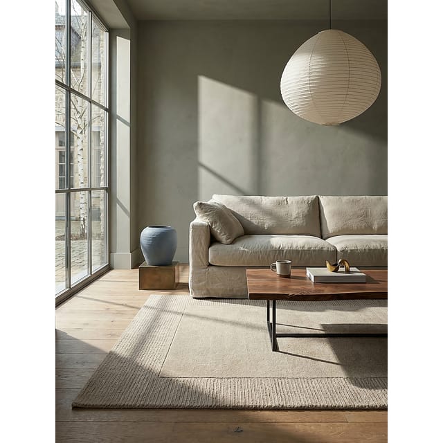 Wollteppich uni Natur 160 x 230 cm - MOLE Kadima Design