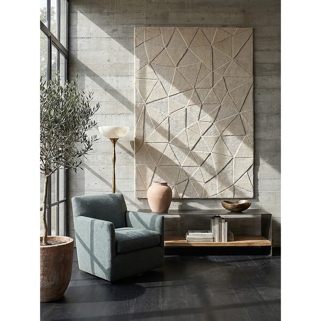 Wollteppich geometrisch Natur 160 x 230 cm - DEBEN Kadima Design