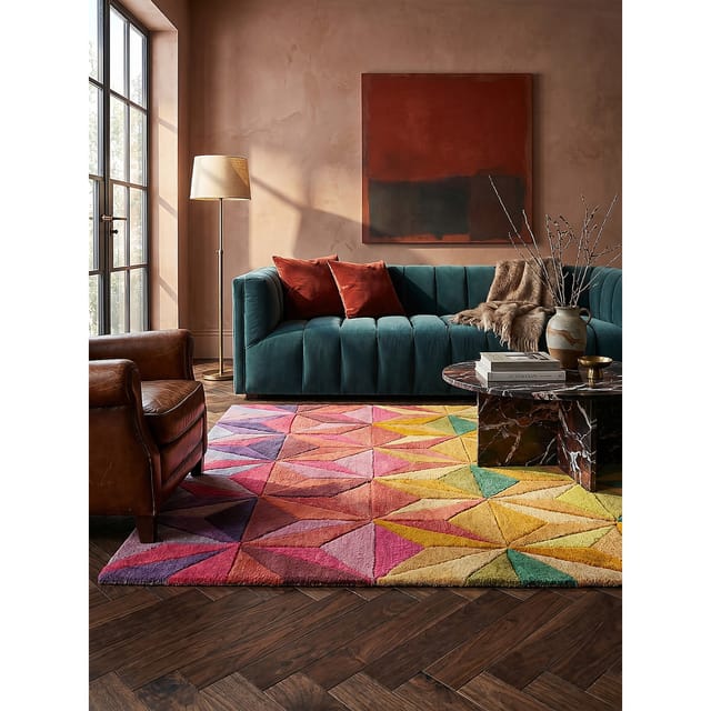 Wollteppich geometrisch Bunt 200 x 290 cm - DERWENT Kadima Design