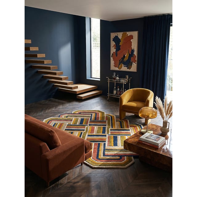 Wollteppich geometrisch Terrakotta 200 x 300 cm - SOAR Kadima Design