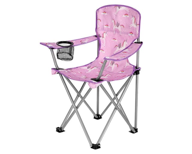 NILS CAMP Campingstuhl faltbarer Stuhl Outdoorstuhl Gartenstuhl Festivalstuhl Einhorn, Einfacher Klappmechanismus