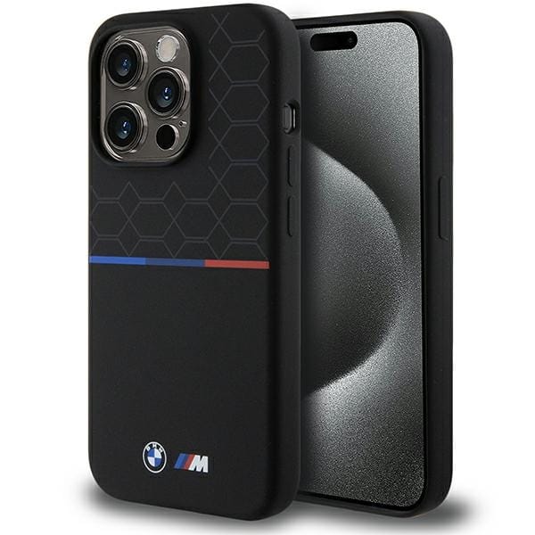 Iphone 15 Pro Silikonhülle Mit Bmw-muster Und Magsafe-funktion, Schwarz
