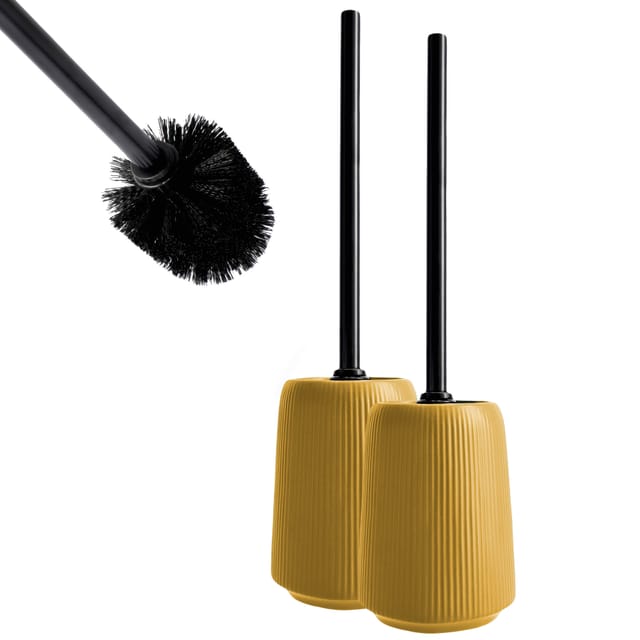 Kadax Runde Toilettenbürste Mit Behälter, Stehend, 2er-set