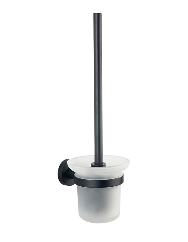 Kielle Oudee - Wand-wc-bürste Mit Halter, Mattes Glas/schwarz Mattiert 40502034