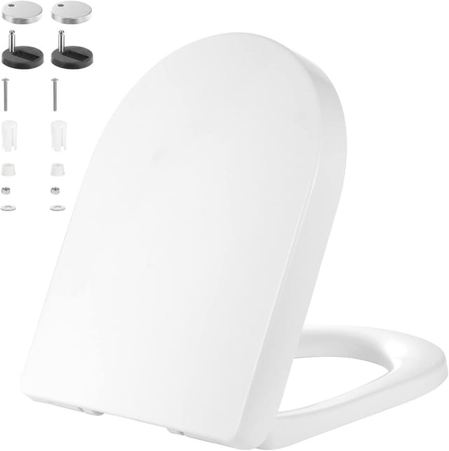 Weiß U-förmiger Wc-sitz, Softclose, Schnell Abnehmbar Für Einfache Reinigung, Oben Befestigt, Verstellbare Scharniere, Standardmodell