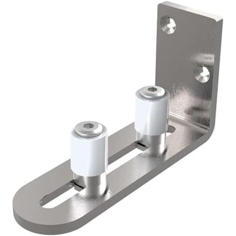 Schiebetür-rollenführung, Verstellbare Schiebetür-rollenführung Aus Edelstahl Mit Schrauben Für Scheunentor (silber)