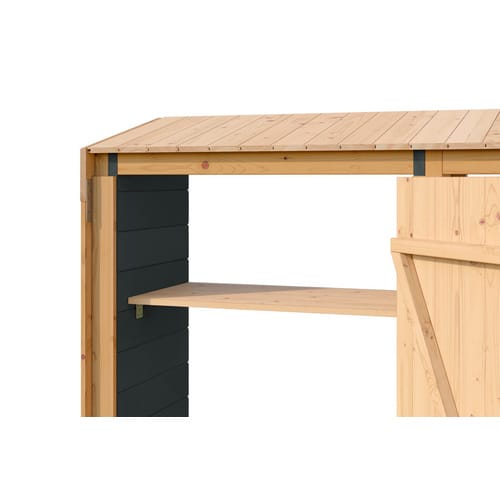 WEKA Holzaufbewahrung, »Killarney«, europäische Fichte, LxBxH: 54,8x313x211 cm, anthrazit - schwarz