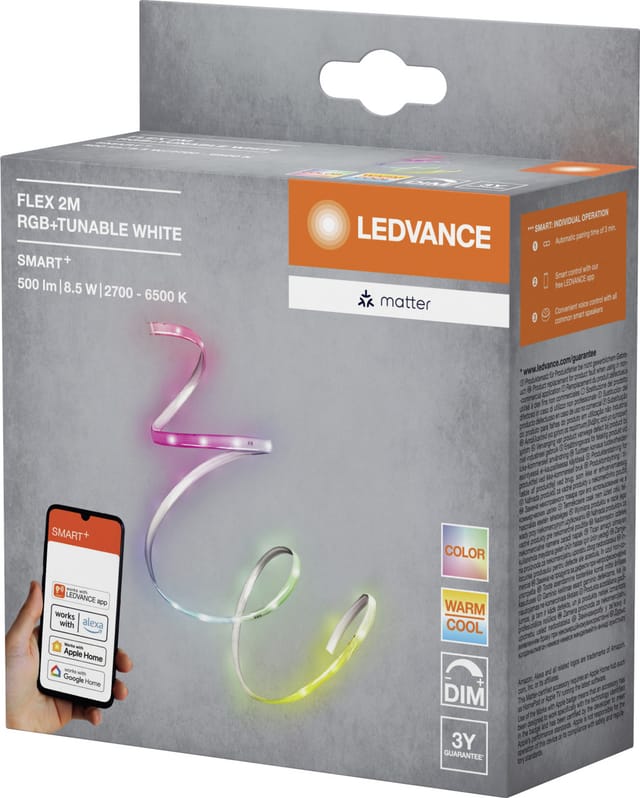 Ledvance LED-Stripe Smart Matter Flex RGBTW 2 m dimmbar warmweiß-kaltweiß