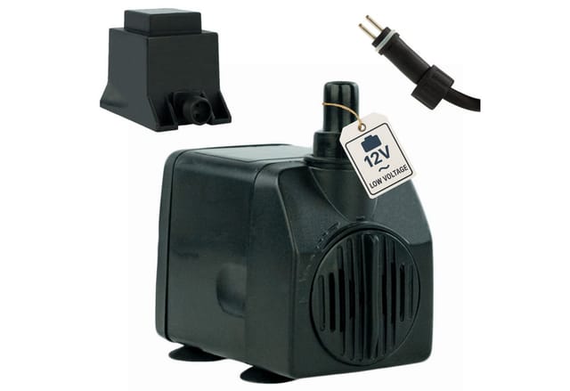 Kerry Electronics Teichpumpe 12 V 450,/h 5 W 7 m Kabel 80 cm Förderhöhe Leise Wasserpumpe Aquariumpumpe & Springbrunnen-Pumpe