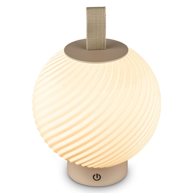 Brilo Akku-Tischleuchte Globe Dimmbar Touch Beige