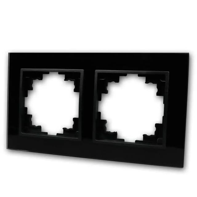 McPower FLAIR Glasrahmen 2-Fach Schwarz Rahmen aus Glas