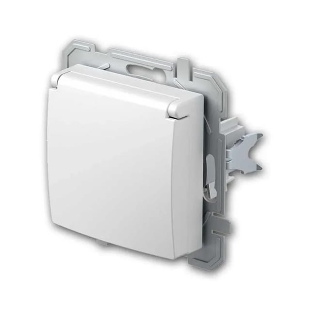 TEM LOGIQ SteckdoseDeckelWS Weiß 250V16A ohne Rahmen