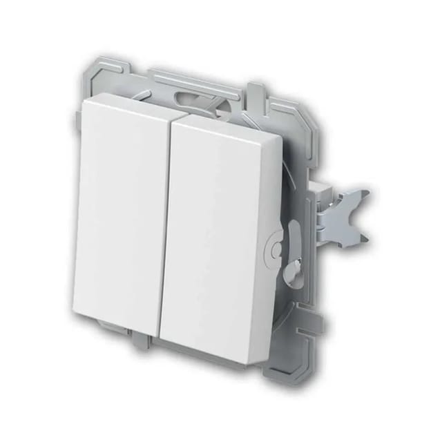 TEM LOGIQ 2-Fach Wechselschalter Weiß 250V10A ohne Rahmen
